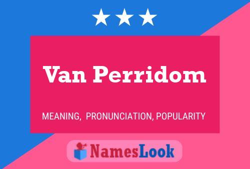 Van Perridom Naam Poster