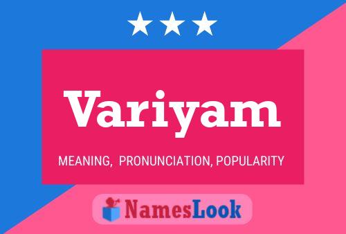 Variyam Naam Poster