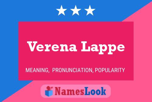 Verena Lappe Naam Poster