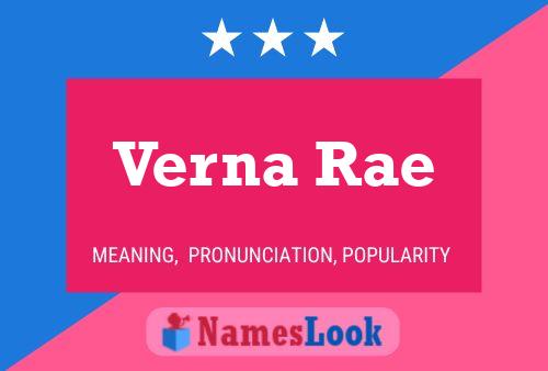 Verna Rae Naam Poster