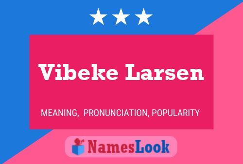 Vibeke Larsen Naam Poster