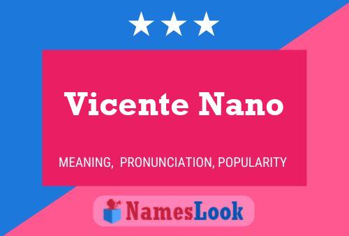 Vicente Nano Naam Poster