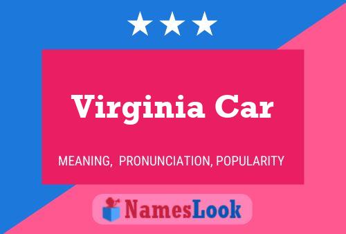 Virginia Car Naam Poster