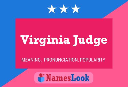 Virginia Judge Naam Poster