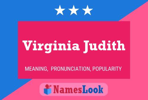 Virginia Judith Naam Poster