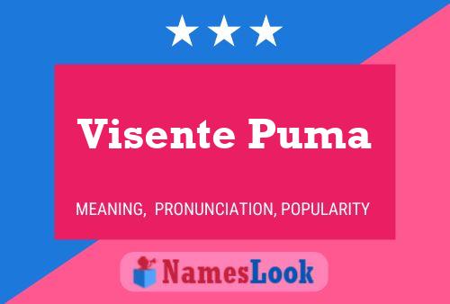 Visente Puma Naam Poster