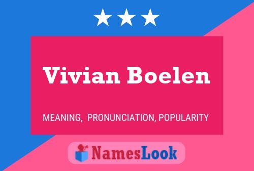 Vivian Boelen Naam Poster