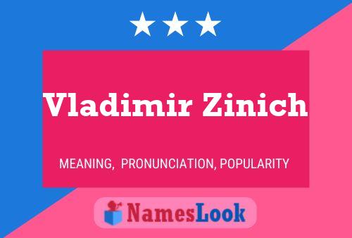 Vladimir Zinich Naam Poster