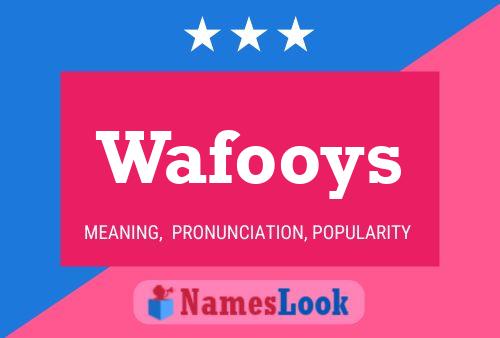 Wafooys Naam Poster