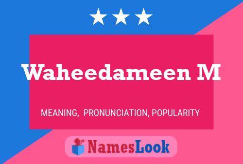 Waheedameen M Naam Poster