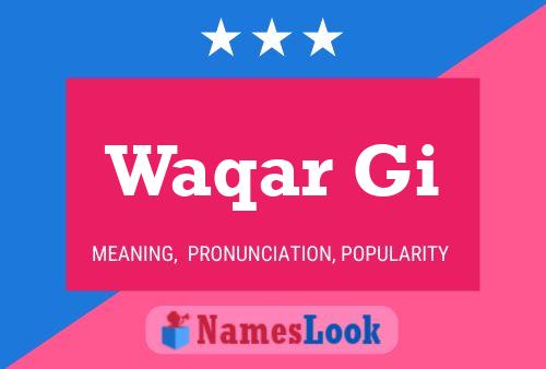 Waqar Gi Naam Poster