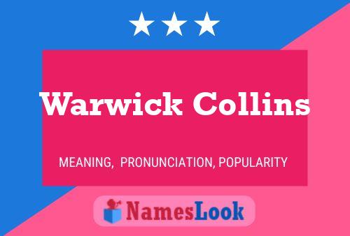 Warwick Collins Naam Poster