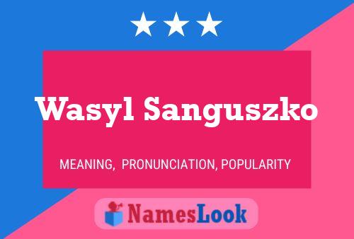 Wasyl Sanguszko Naam Poster