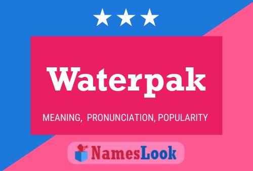 Waterpak Naam Poster