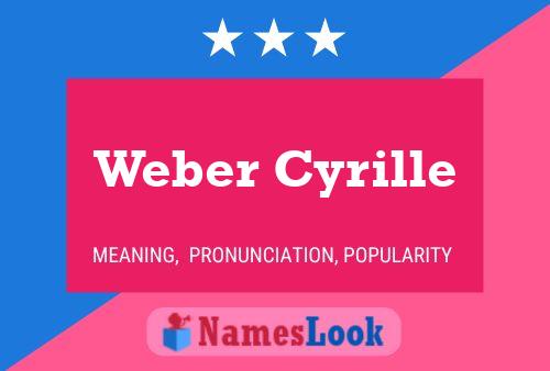 Weber Cyrille Naam Poster