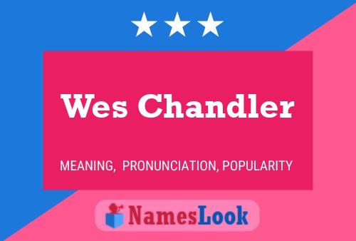 Wes Chandler Naam Poster