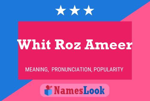 Whit Roz Ameer Naam Poster