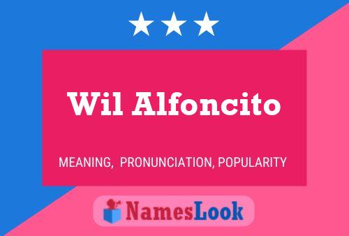 Wil Alfoncito Naam Poster