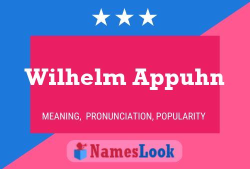 Wilhelm Appuhn Naam Poster