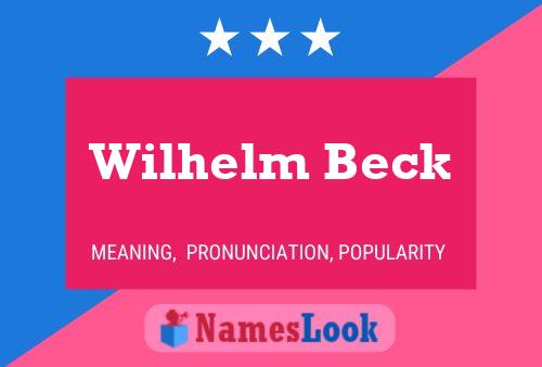 Wilhelm Beck Naam Poster