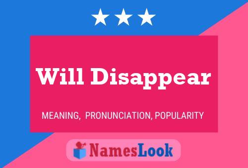 Will Disappear Naam Poster