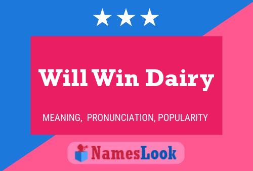 Will Win Dairy Naam Poster