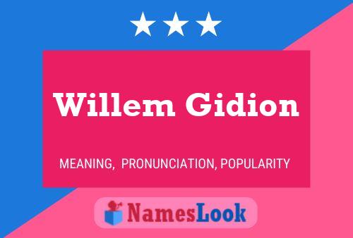 Willem Gidion Naam Poster