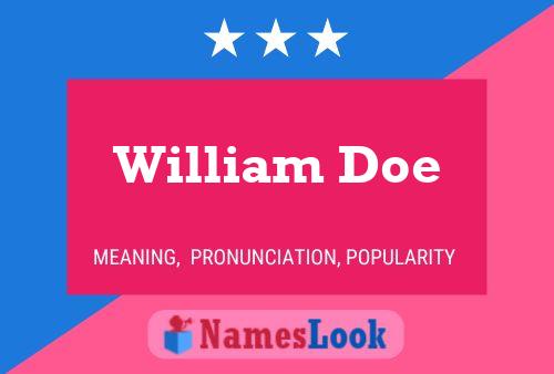 William Doe Naam Poster