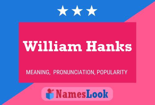 William Hanks Naam Poster