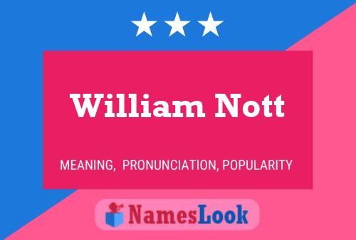 William Nott Naam Poster