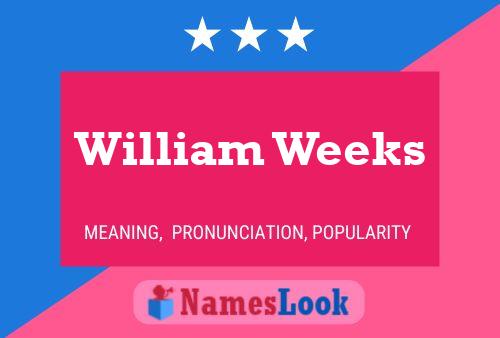 William Weeks Naam Poster