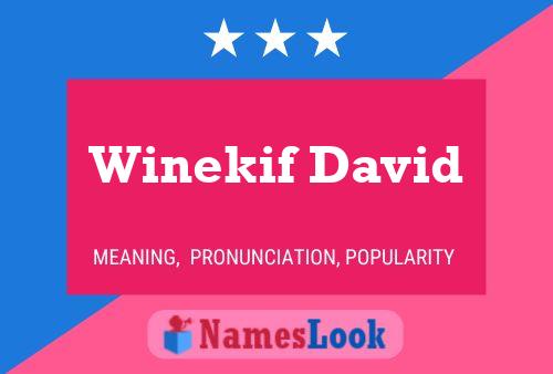 Winekif David Naam Poster