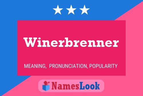 Winerbrenner Naam Poster