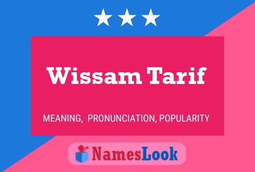 Wissam Tarif Naam Poster