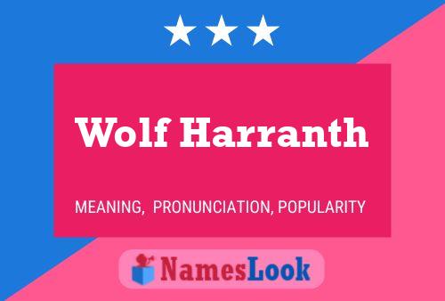 Wolf Harranth Naam Poster