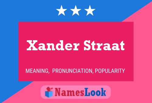 Xander Straat Naam Poster