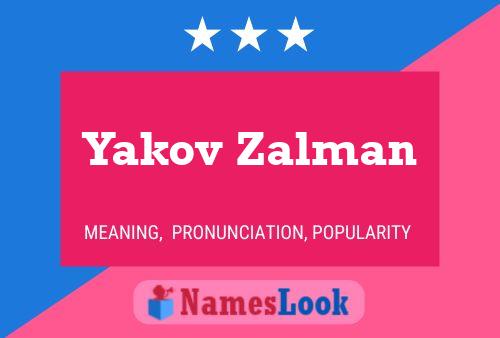 Yakov Zalman Naam Poster