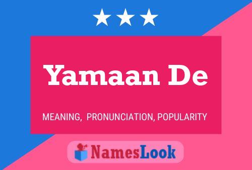 Yamaan De Naam Poster