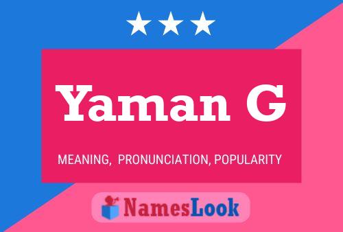 Yaman G Naam Poster