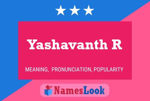 Yashavanth R Naam Poster