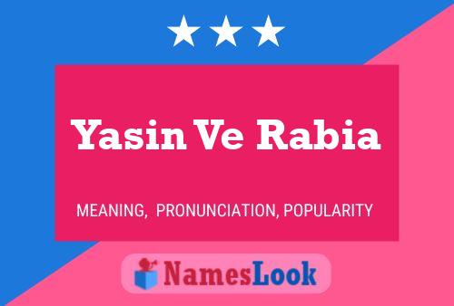 Yasin Ve Rabia Naam Poster