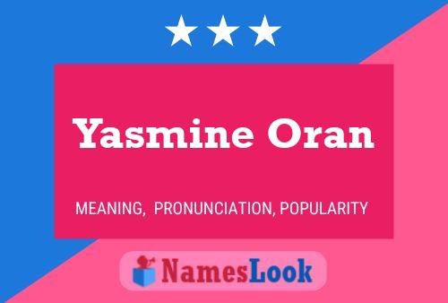 Yasmine Oran Naam Poster