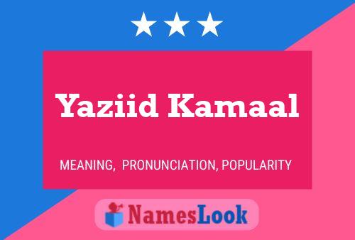 Yaziid Kamaal Naam Poster