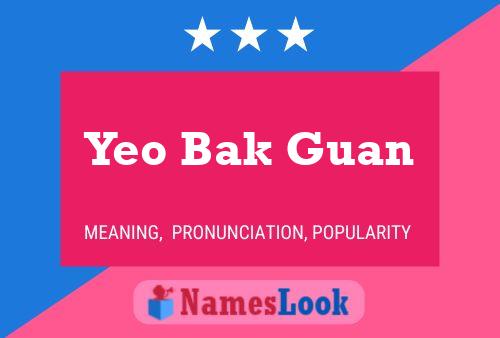 Yeo Bak Guan Naam Poster