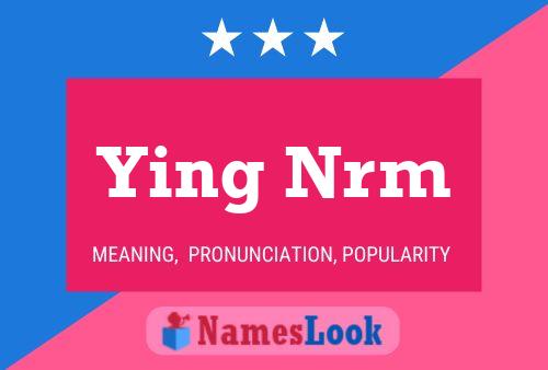 Ying Nrm Naam Poster