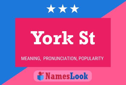 York St Naam Poster