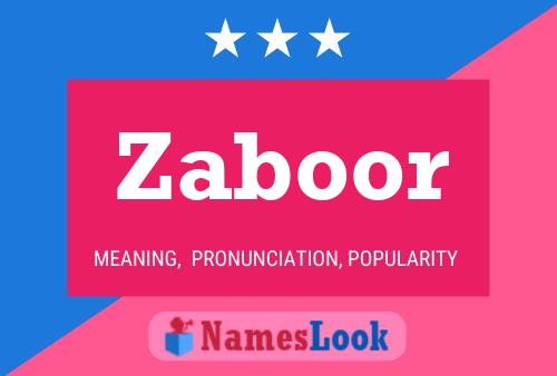 Zaboor Naam Poster