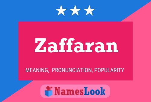 Zaffaran Naam Poster