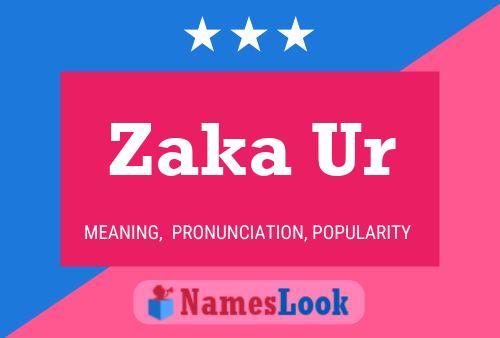 Zaka Ur Naam Poster