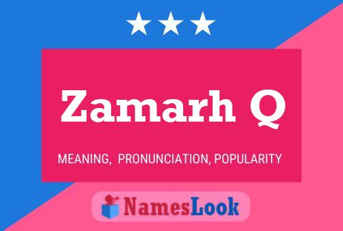 Zamarh Q Naam Poster